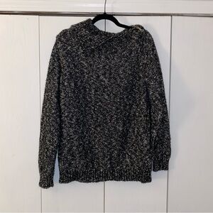 Zara Black and White Cowl Neck Sweater